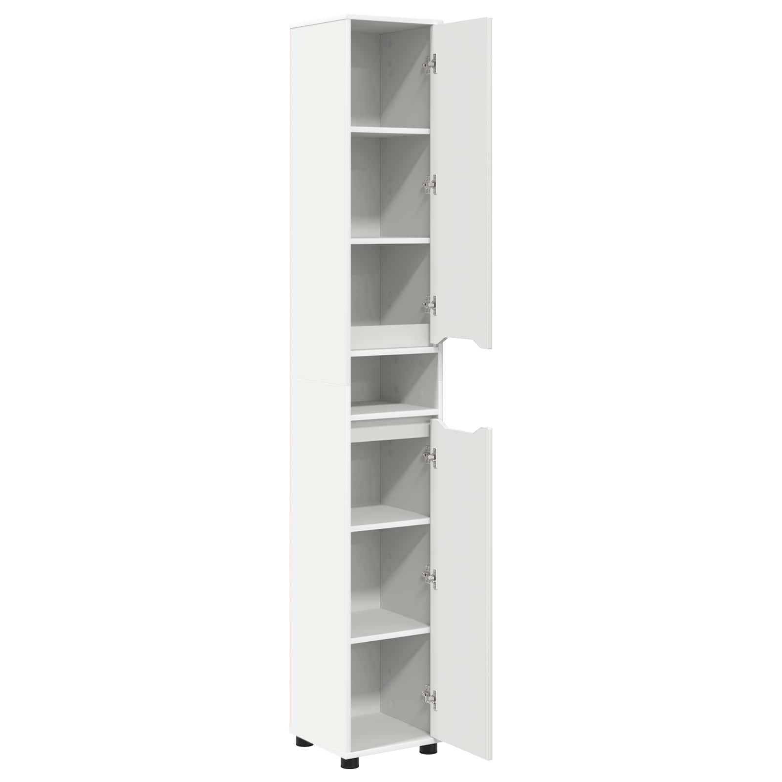 Bathroom Cabinet White 30.5 x 30 x 195 cm Engineered Wood