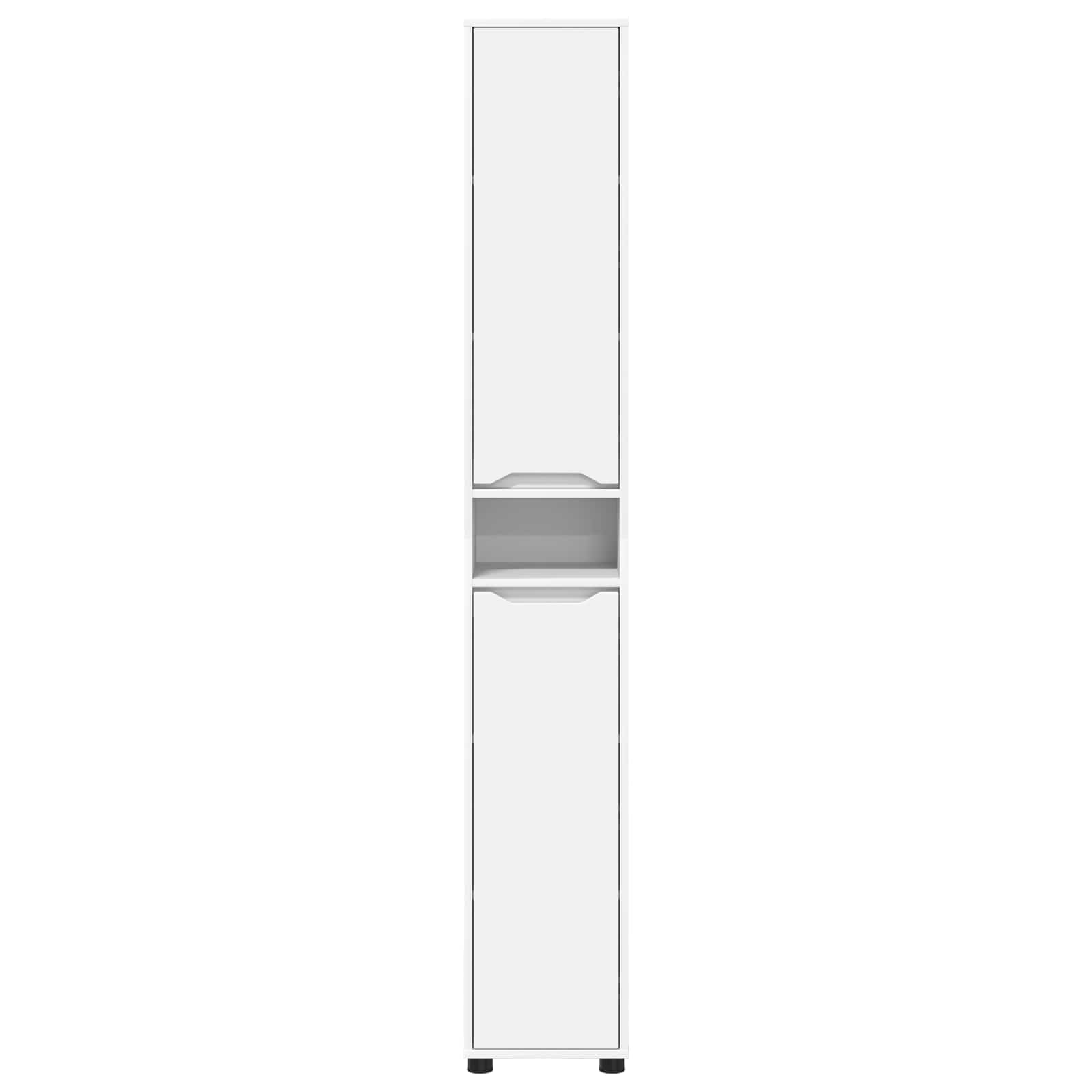 Bathroom Cabinet White 30.5 x 30 x 195 cm Engineered Wood