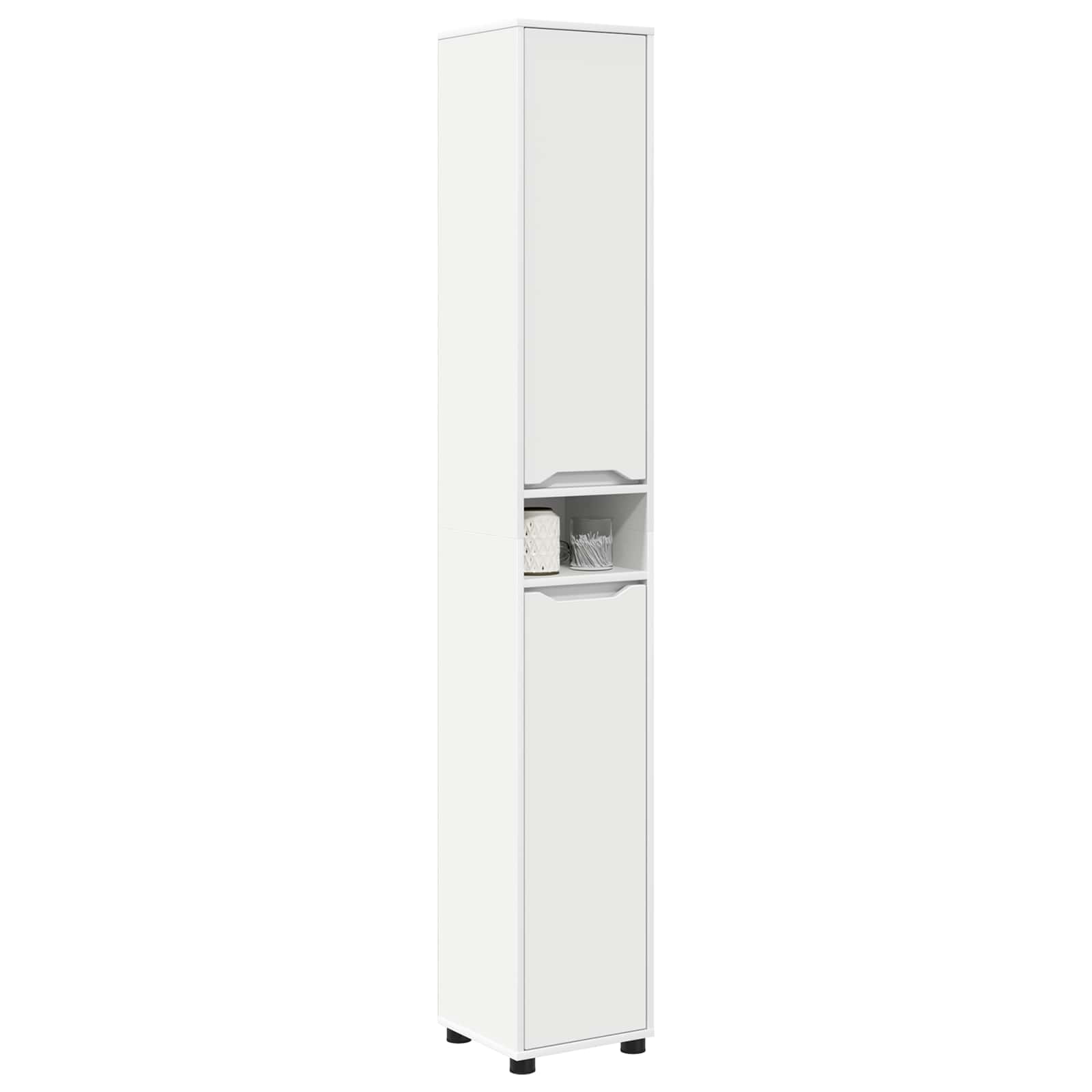 Bathroom Cabinet White 30.5 x 30 x 195 cm Engineered Wood