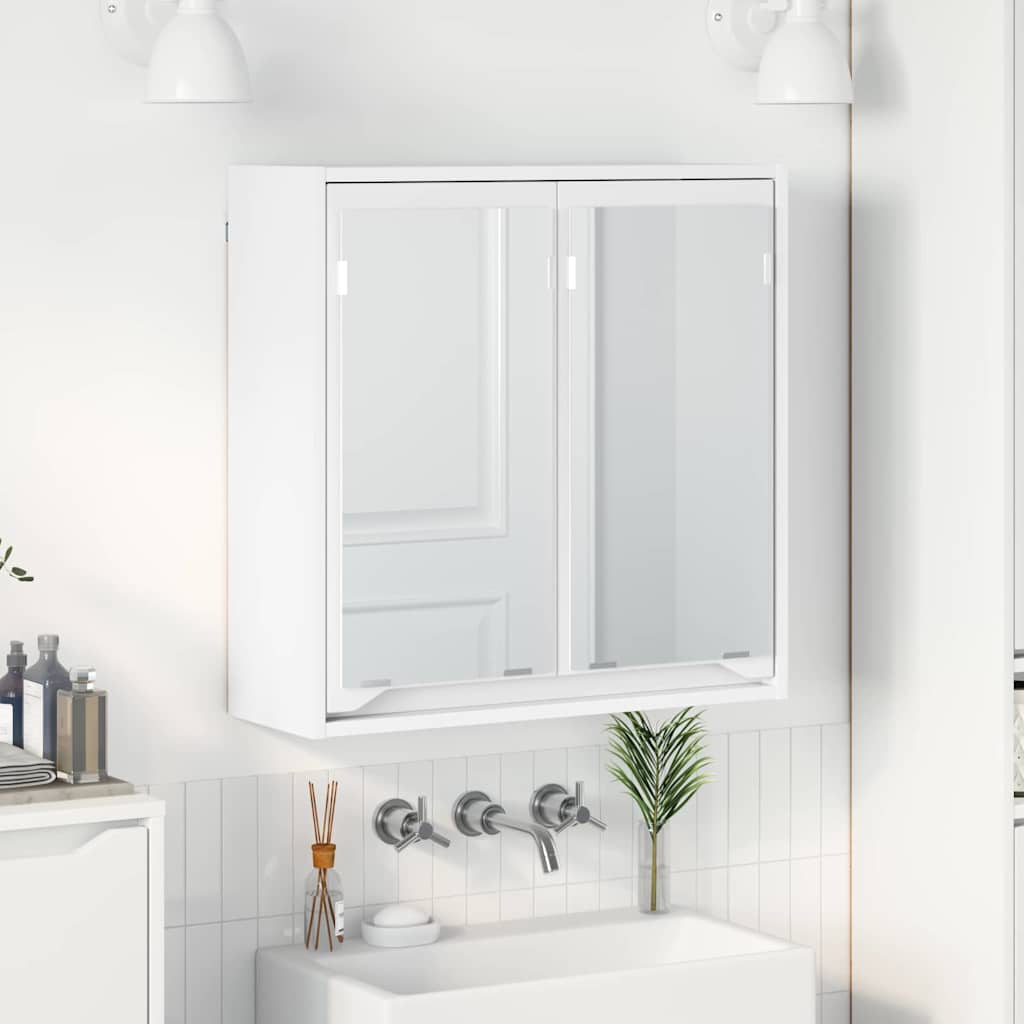 Bathroom Mirror Cabinet White 60 x 20 x 60 cm Engineered Wood