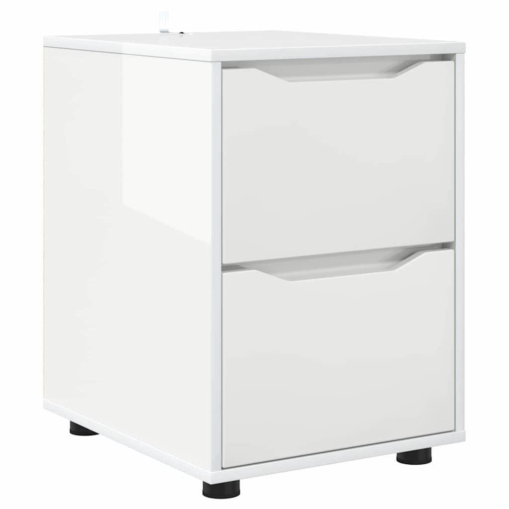 Storage Cabinet High Gloss White 40 x 48 x 57 cm