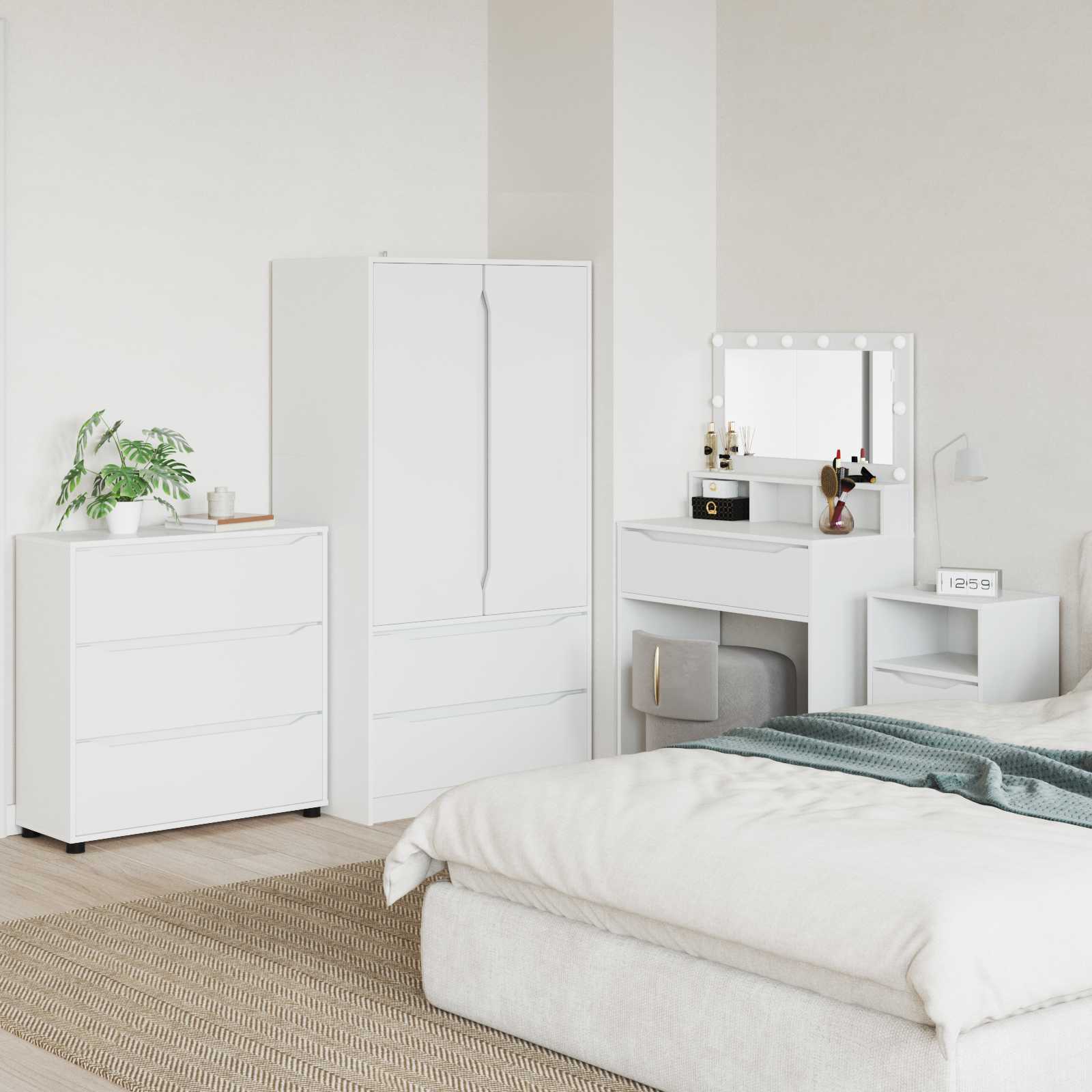 Storage Cabinet White 80 x 31 x 81 cm Engineered Wood