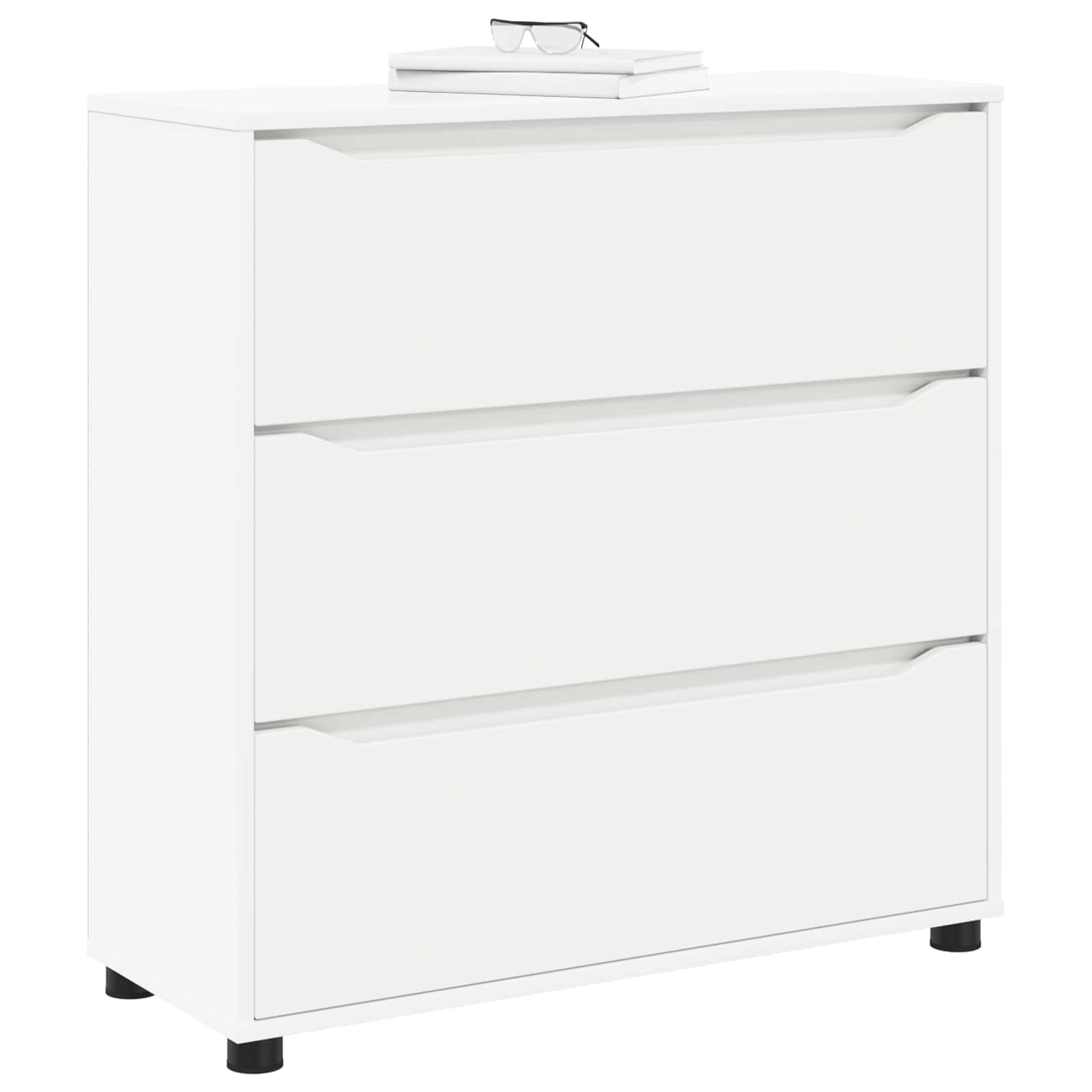 Storage Cabinet White 80 x 31 x 81 cm Engineered Wood
