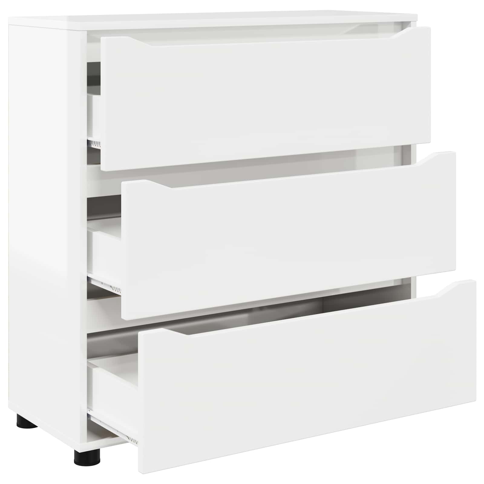 Storage Cabinet High Gloss White 80 x 31 x 81 cm