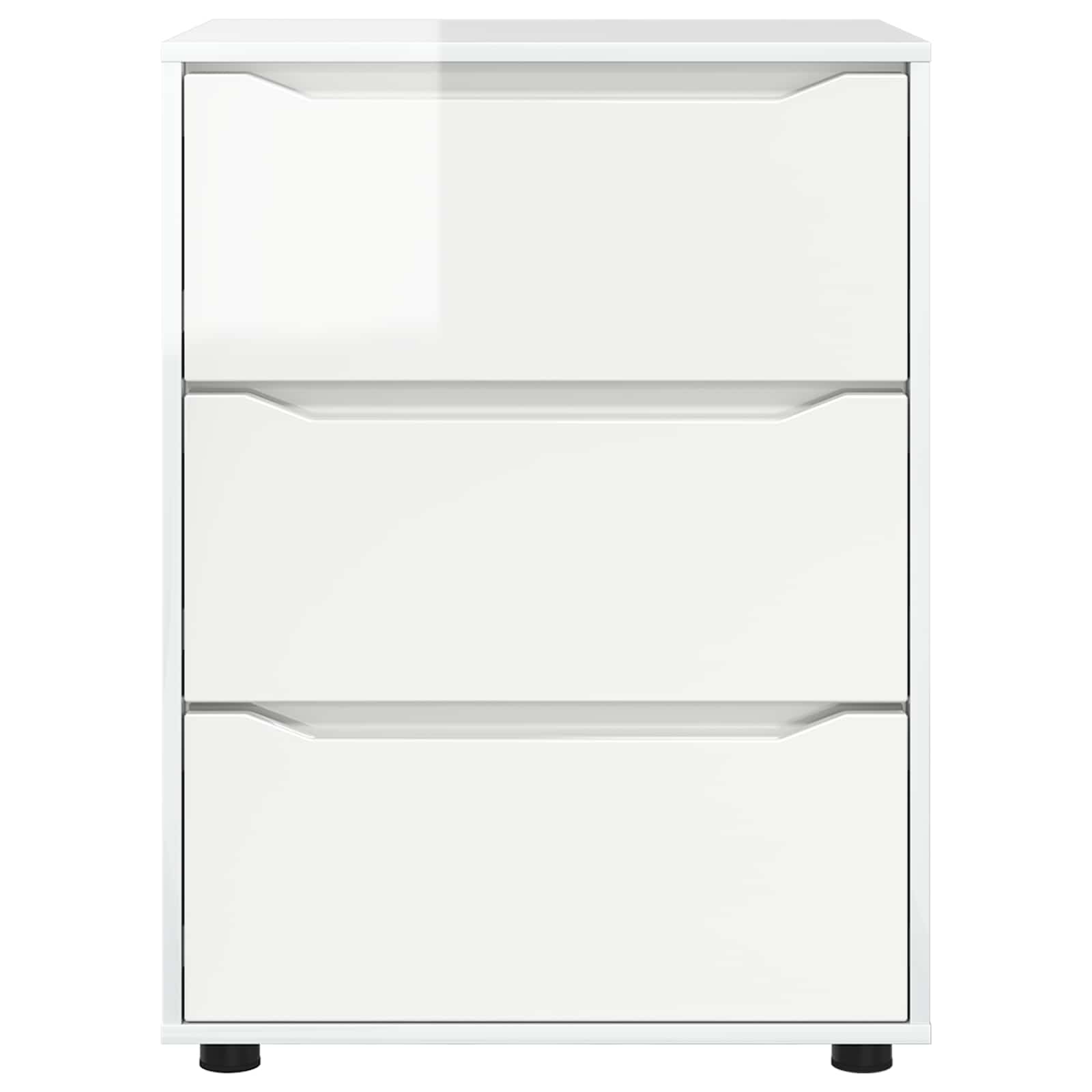 Storage Cabinet High Gloss White 60 x 48 x 81 cm