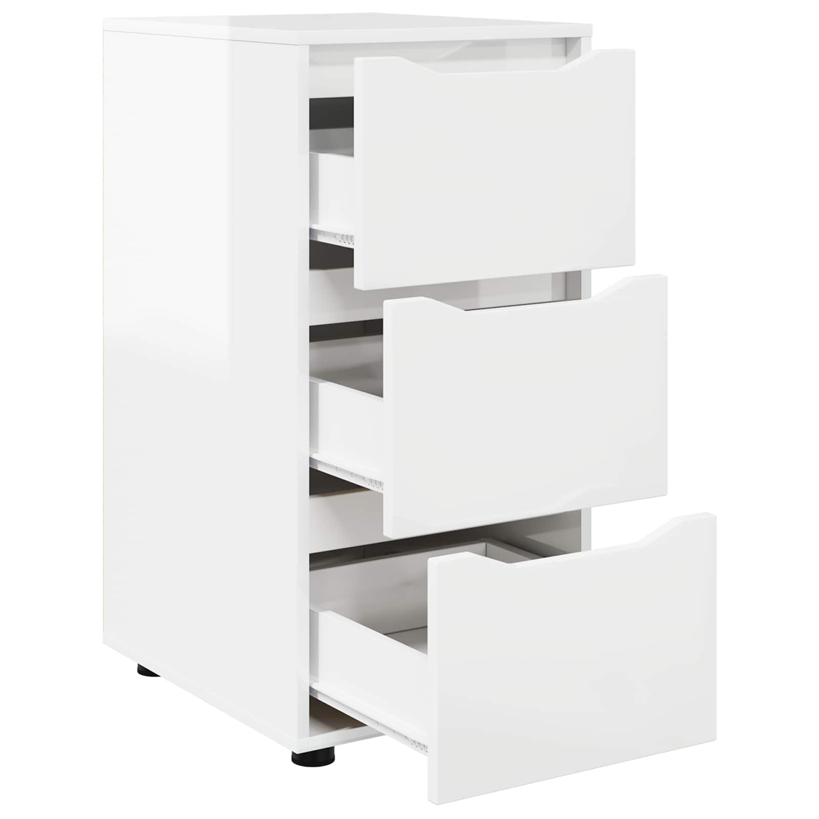 Storage Cabinet High Gloss White 40 x 48 x 81 cm