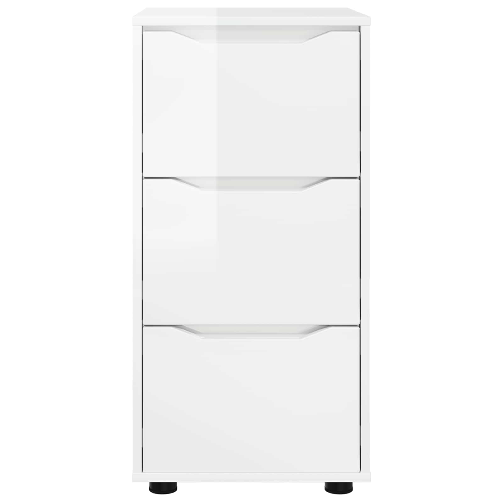 Storage Cabinet High Gloss White 40 x 48 x 81 cm