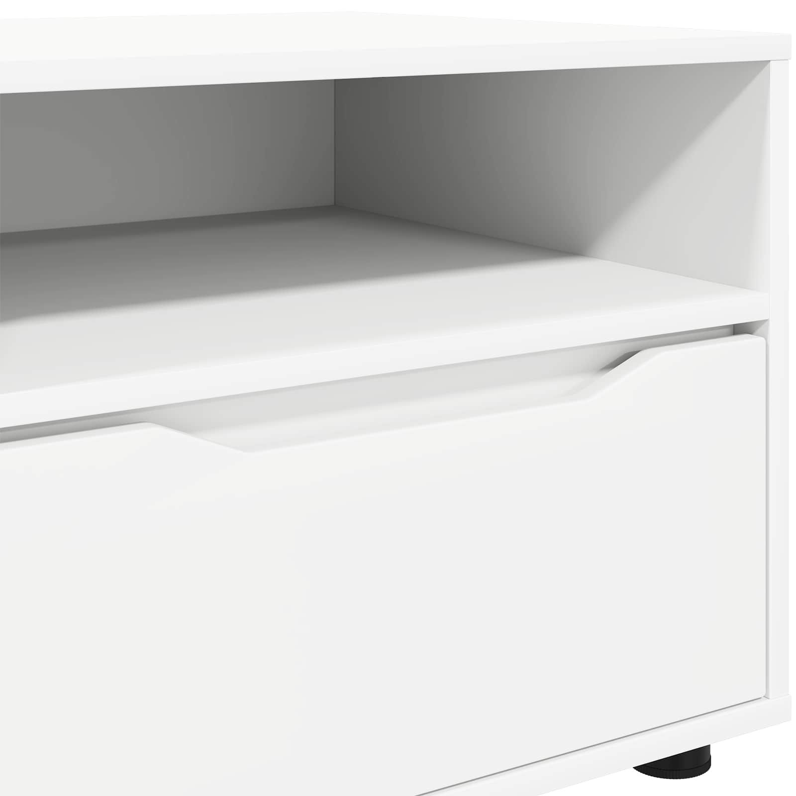 TV Cabinet 100 x 48 x 43 cm White Engineered Wood