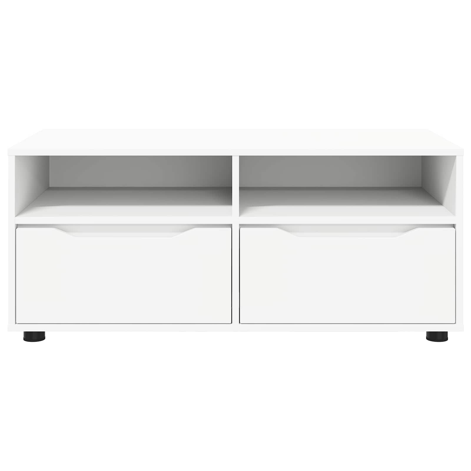 TV Cabinet 100 x 48 x 43 cm White Engineered Wood
