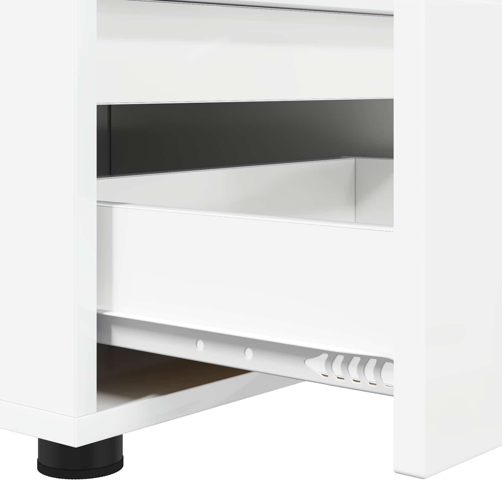 TV Cabinet 100 x 48 x 43 cm High Gloss White Engineered Wood