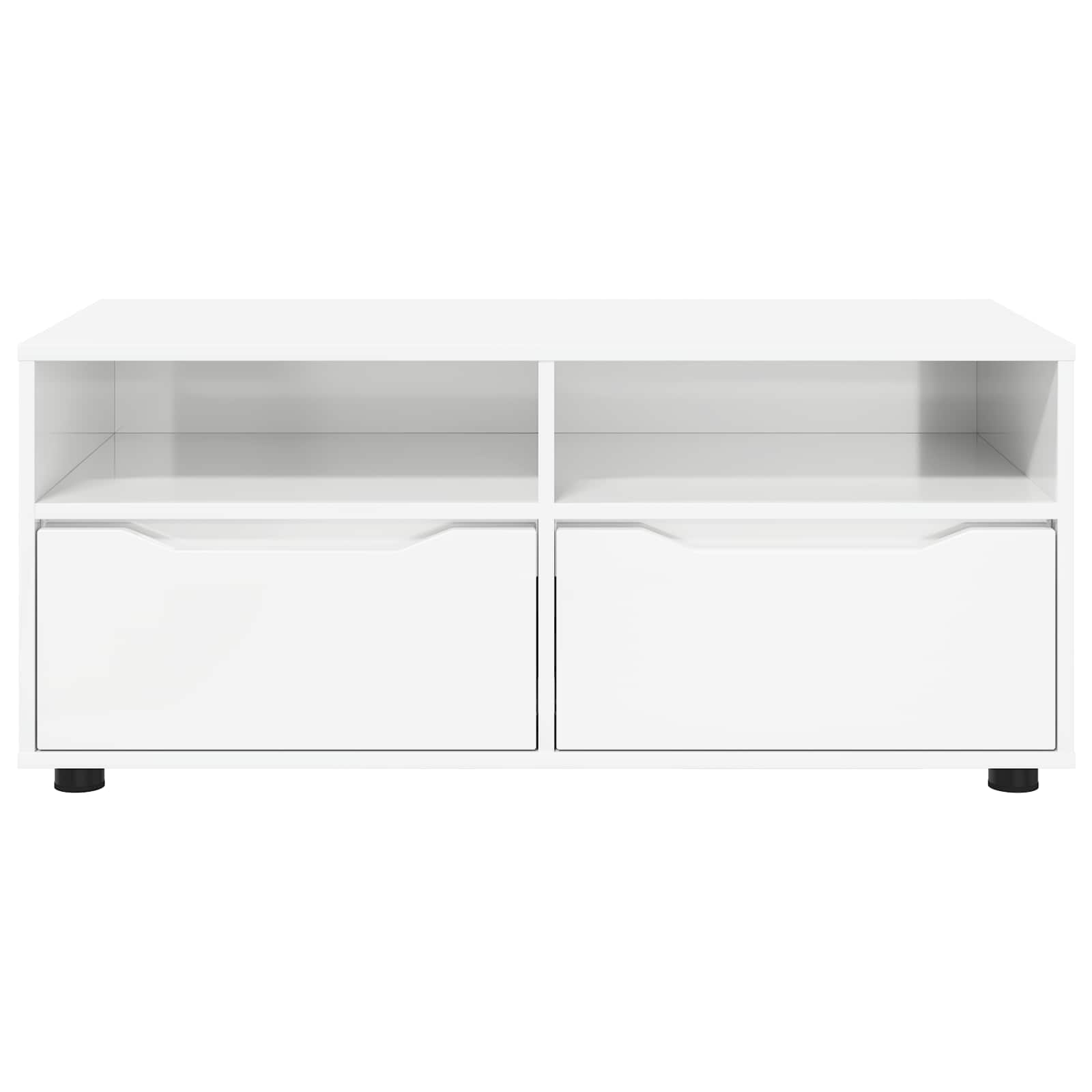 TV Cabinet High Gloss White 100 x 48 x 43 cm Engineered Wood