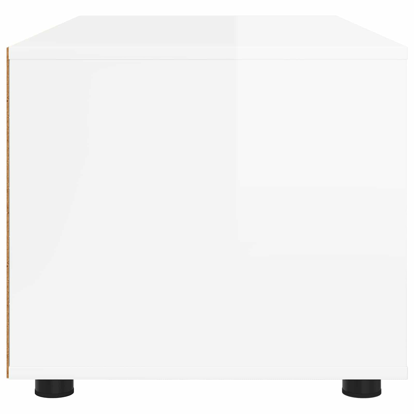 TV Cabinet 100 x 48 x 43 cm High Gloss White Engineered Wood