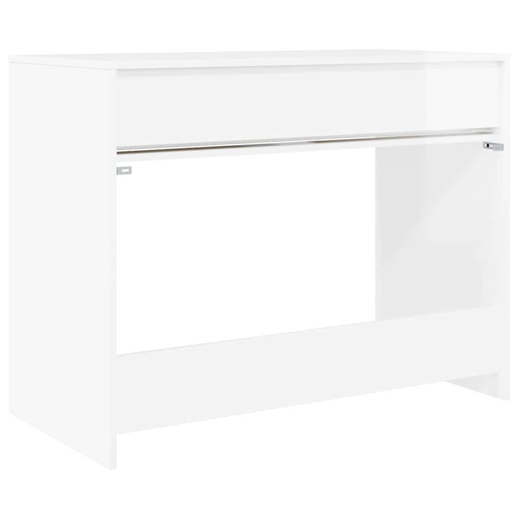 Desk High Gloss White 100 x 50 x 78 cm Engineered Wood