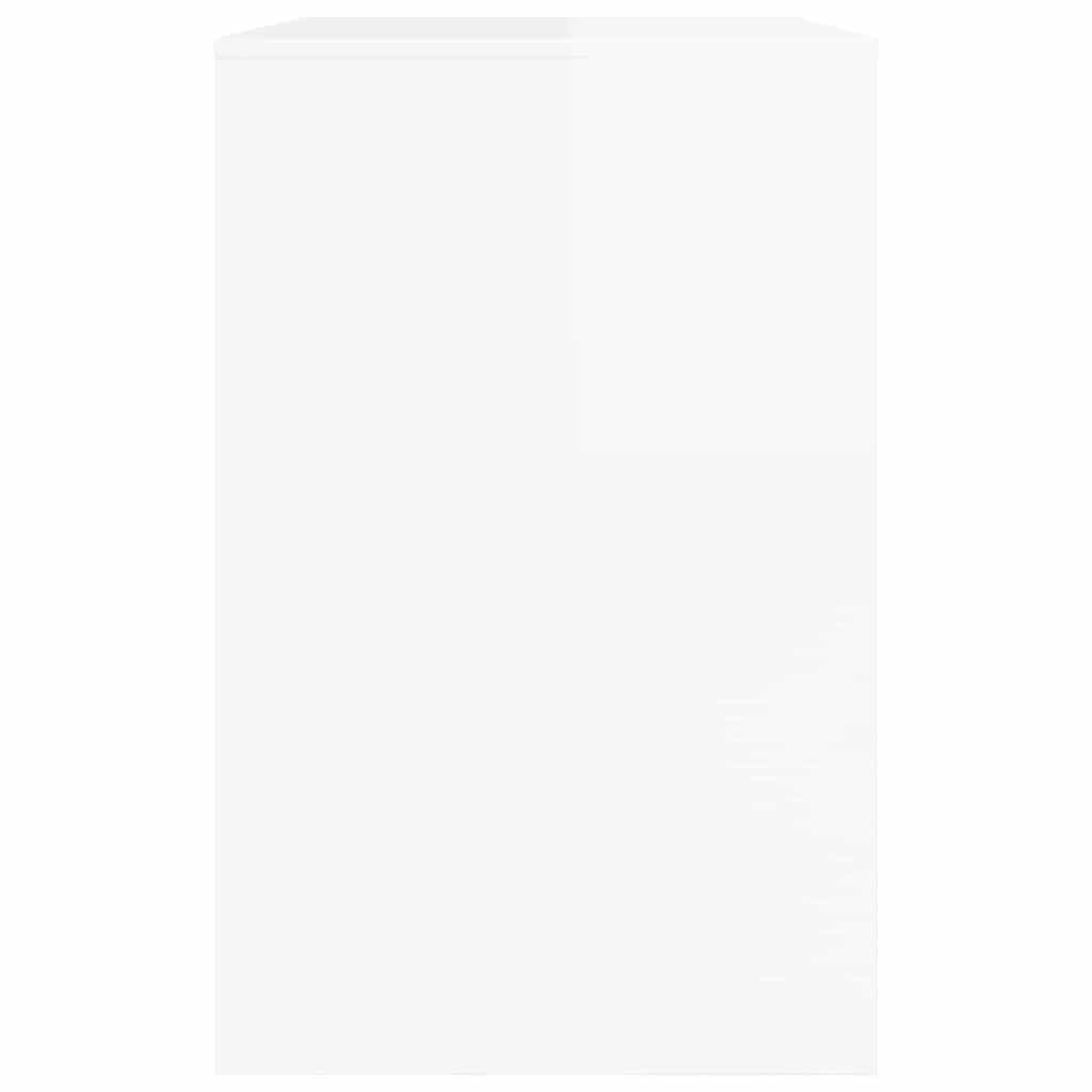 Desk High Gloss White 100 x 50 x 78 cm Engineered Wood