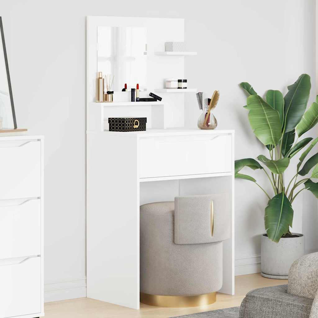 Bedroom Dressing Tables with Drawer White 80 x 39.6 x 135 cm