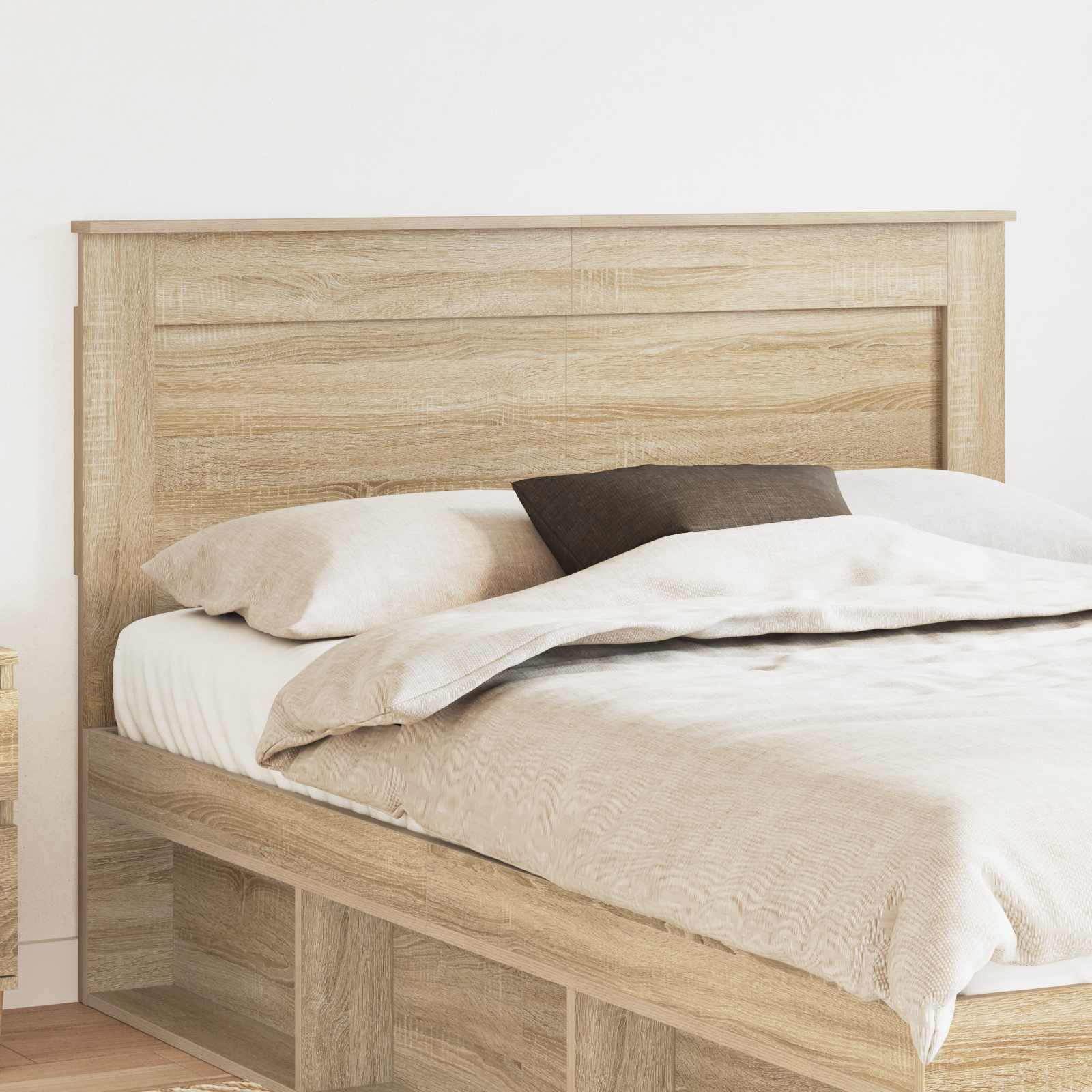 Headboard with Headboard Sonoma Oak 150 cm Engineered Wood