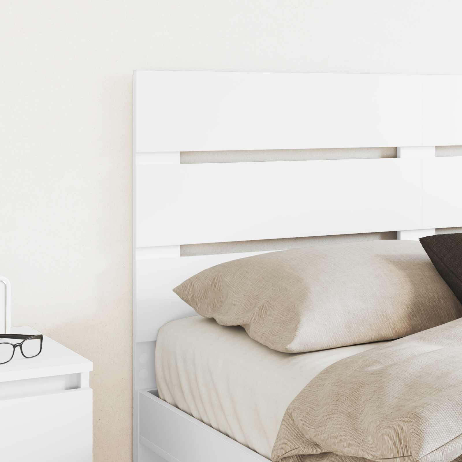 Headboard White 150 cm Engineered Wood