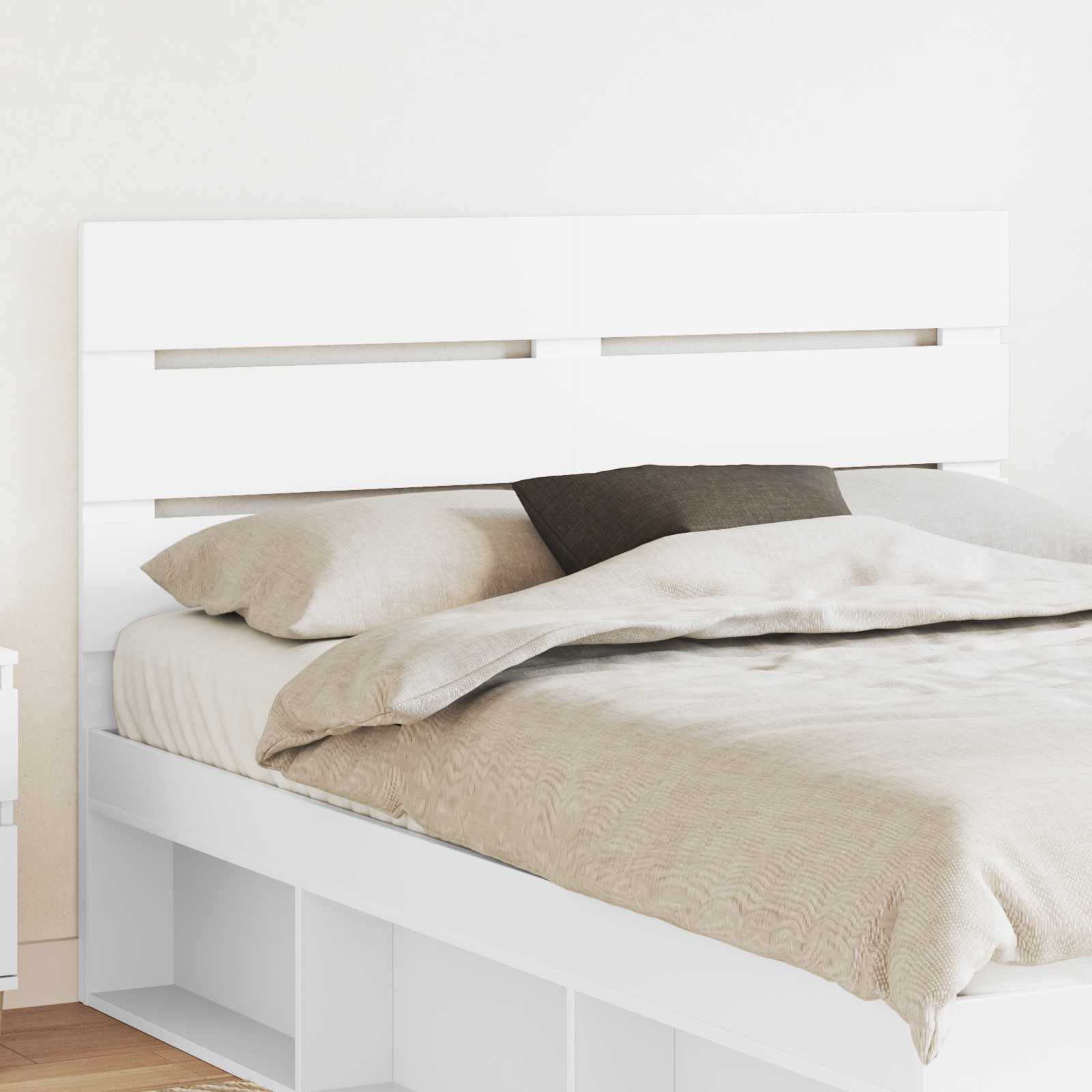 Headboard White 150 cm Engineered Wood