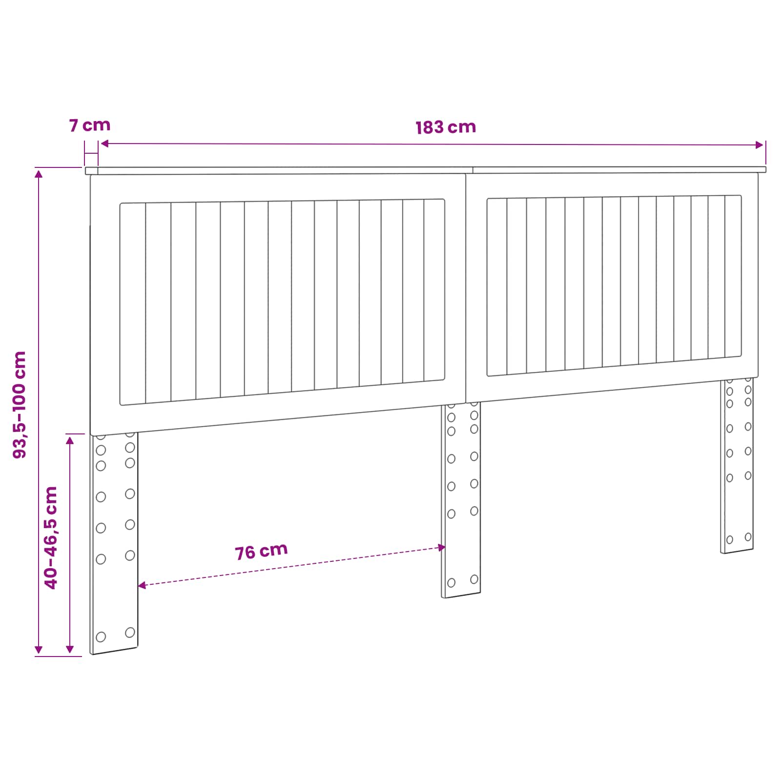 Headboard Sonoma Oak Engineered wood