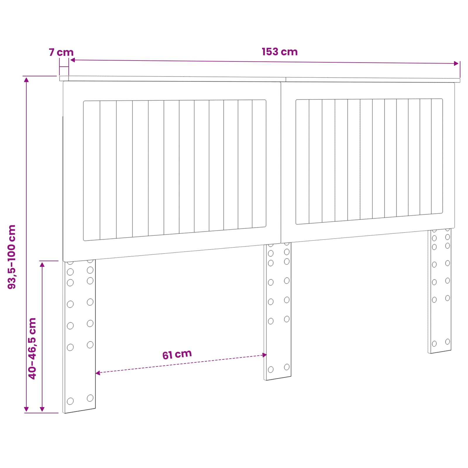 Headboard White Engineered wood