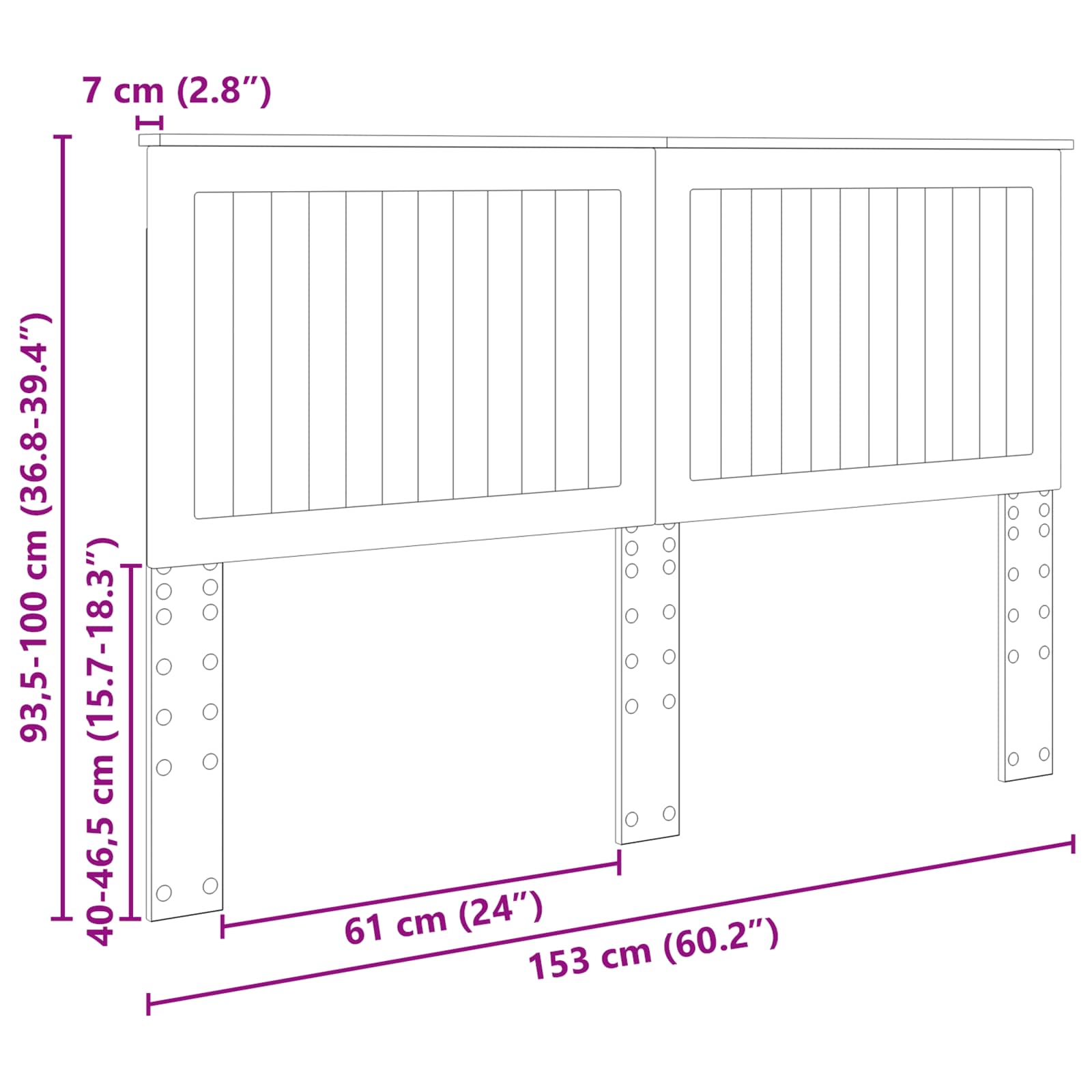 Headboard Sonoma Oak Engineered wood