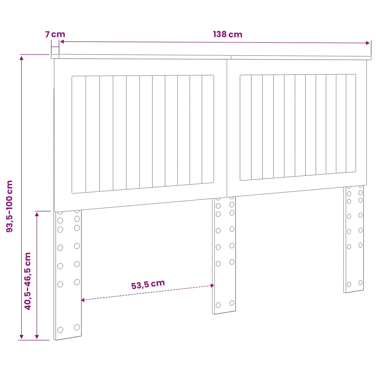 Headboard White Engineered wood