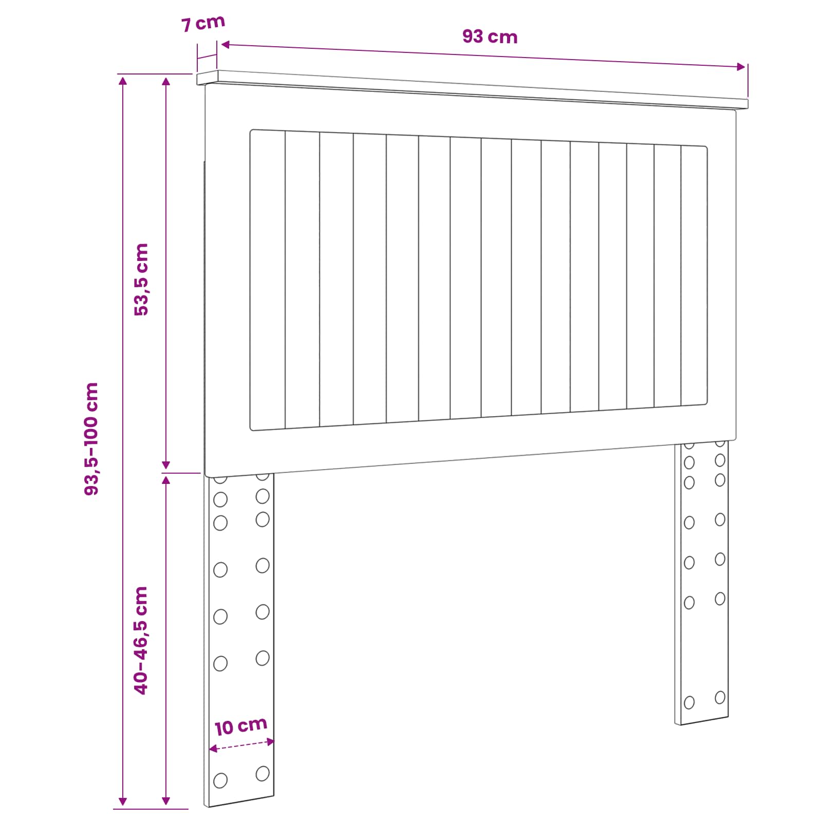 Headboard White Engineered wood