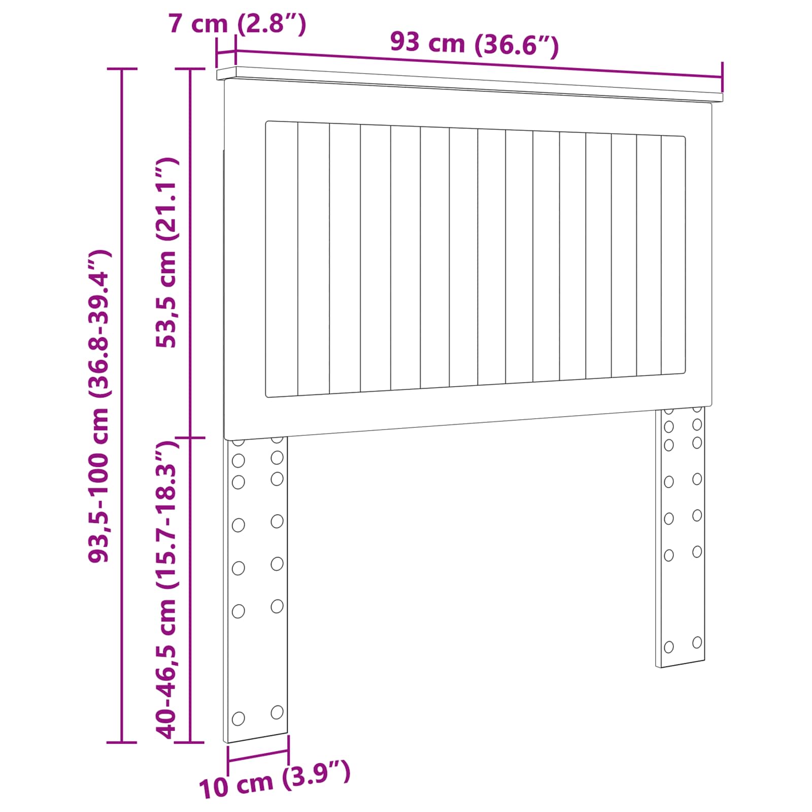 Headboard Sonoma Oak Engineered wood