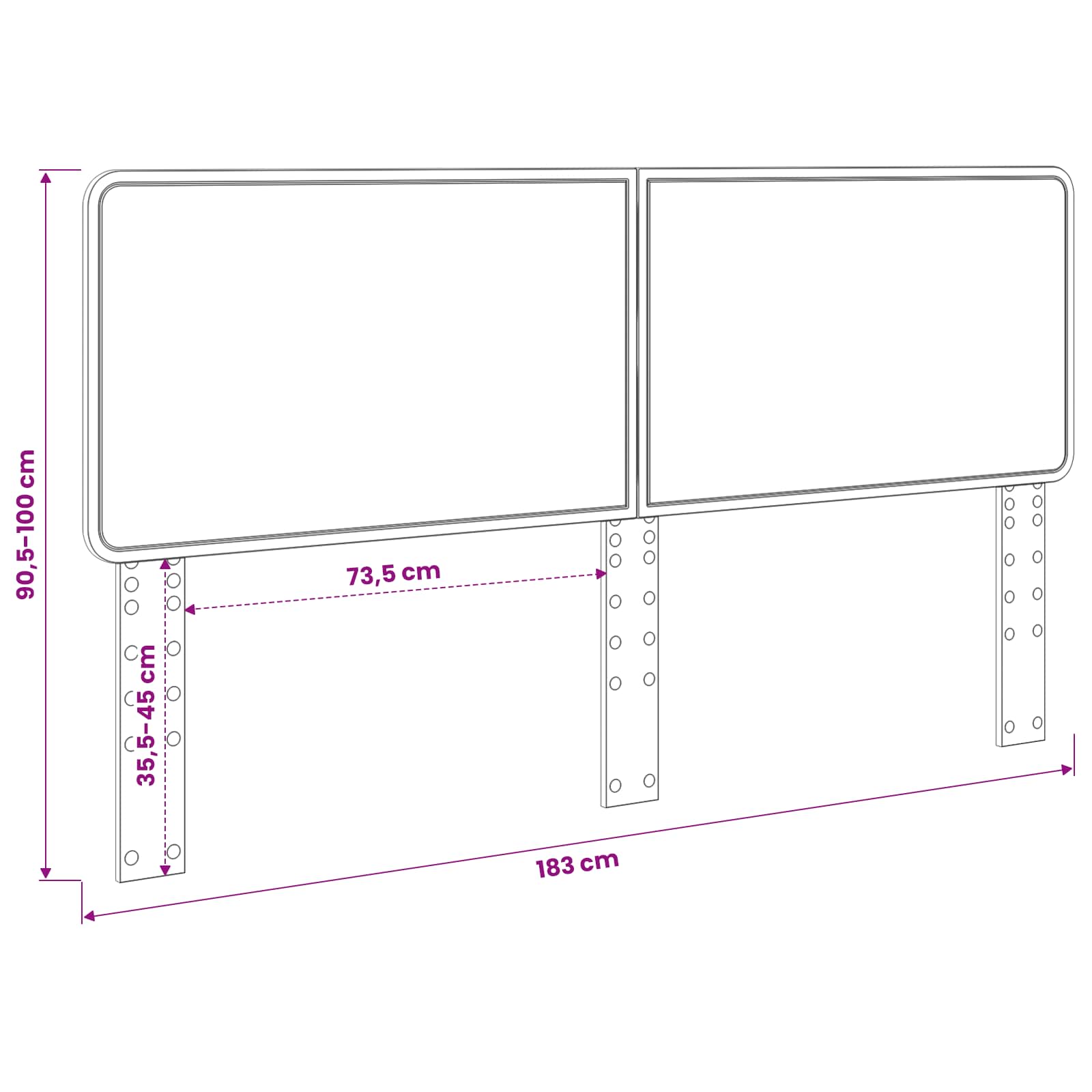 Headboard White Engineered wood