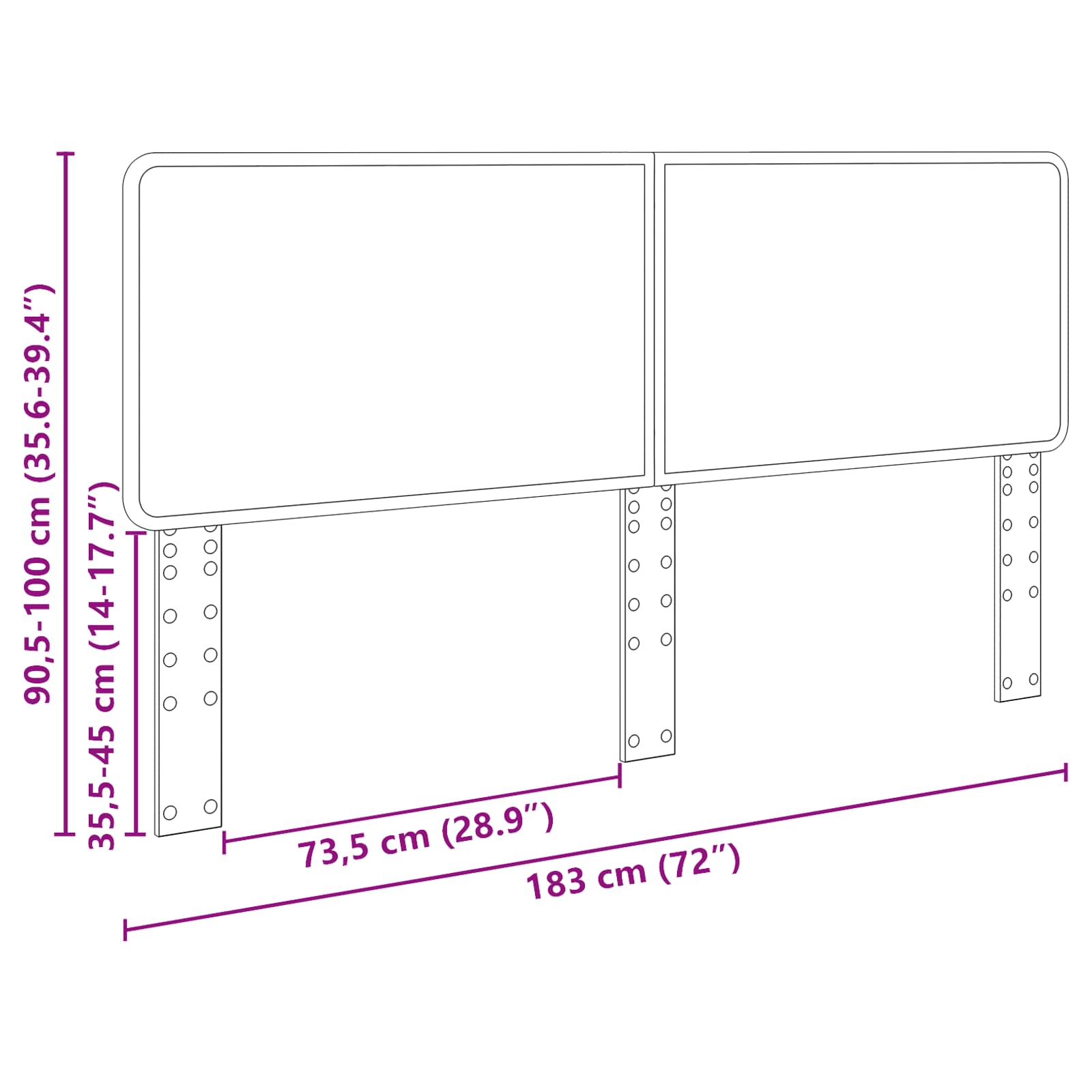 Headboard Sonoma Oak Engineered wood