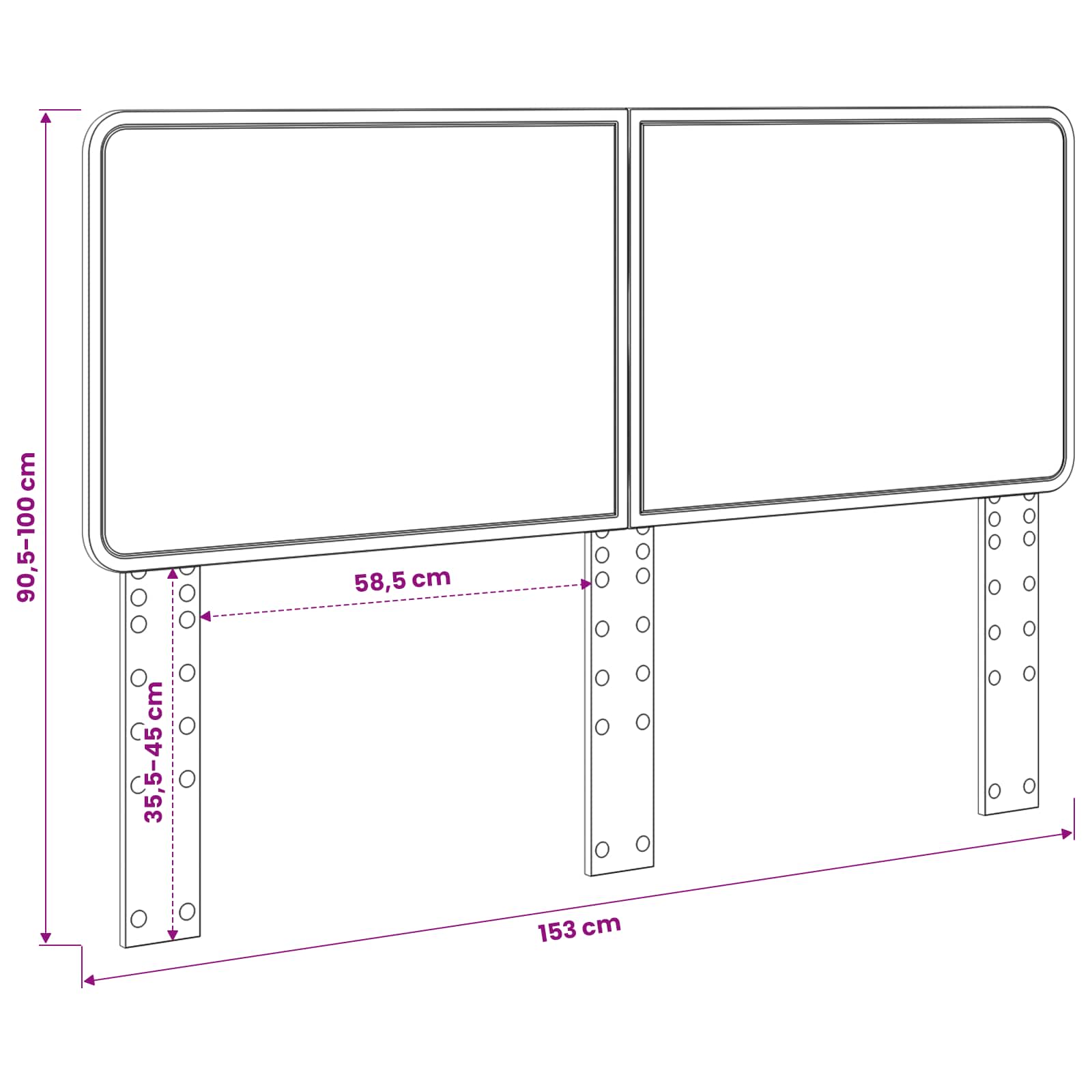 Headboard White Engineered wood