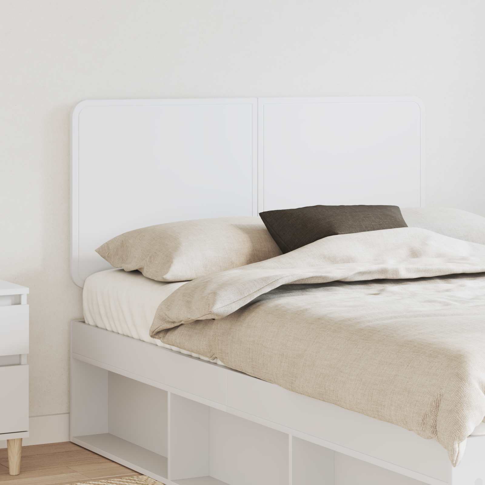 Headboard White 135 cm Engineered wood