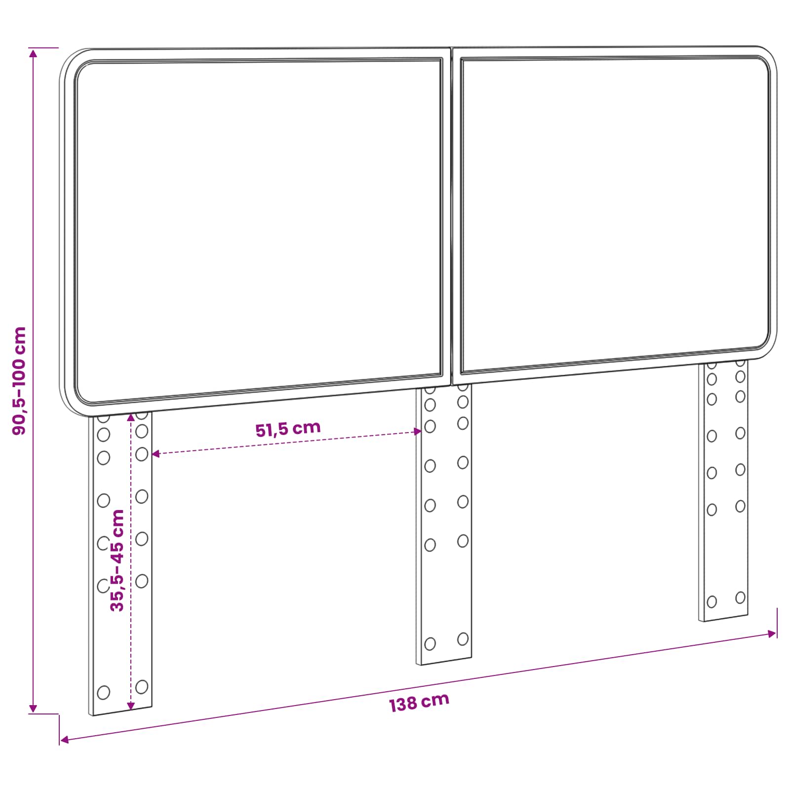 Headboard White Engineered wood