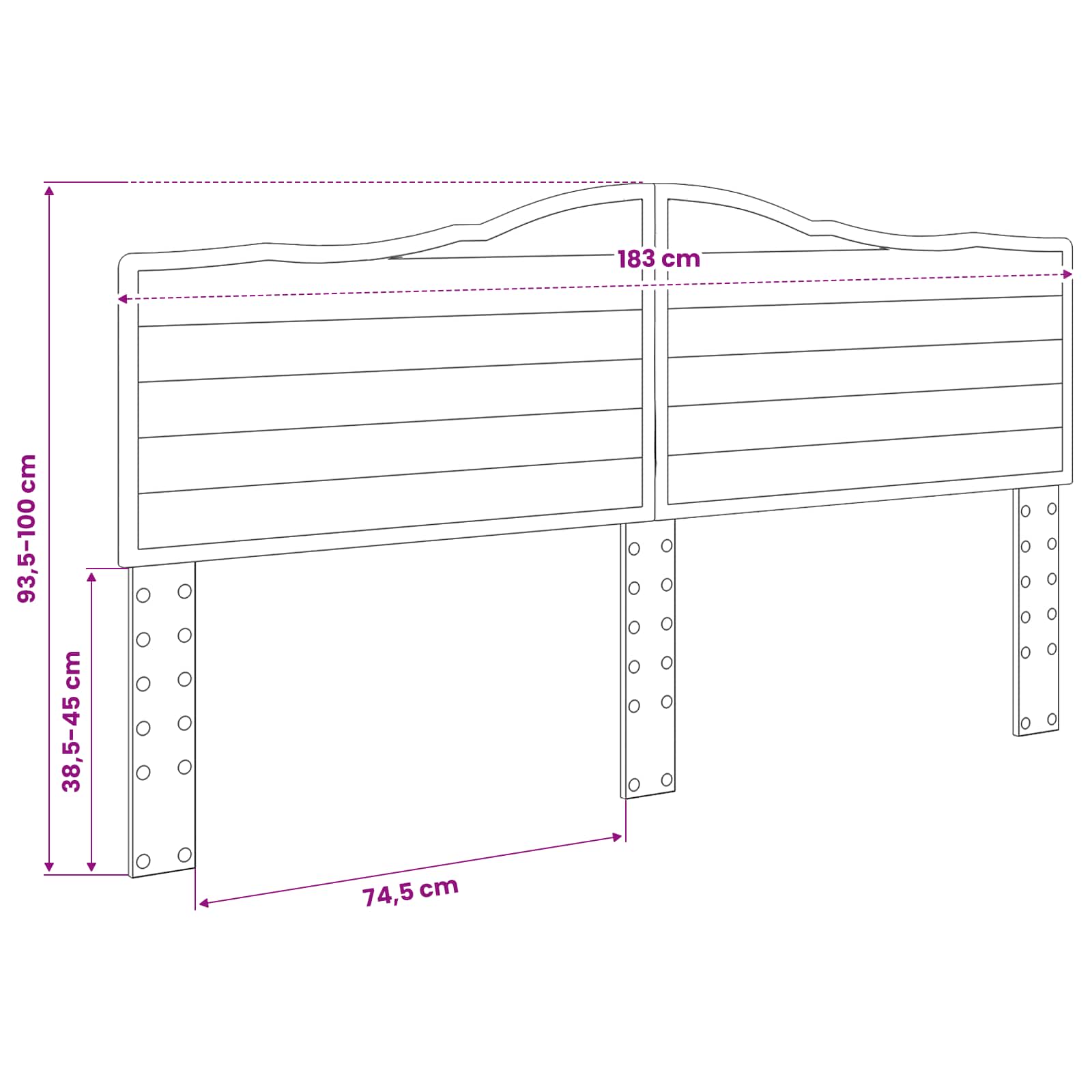 Headboard White Engineered wood