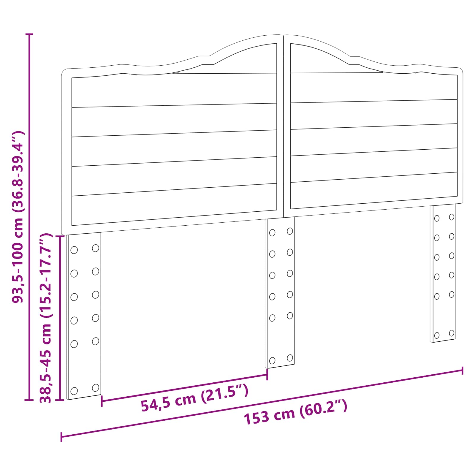 Headboard Sonoma Oak Engineered wood