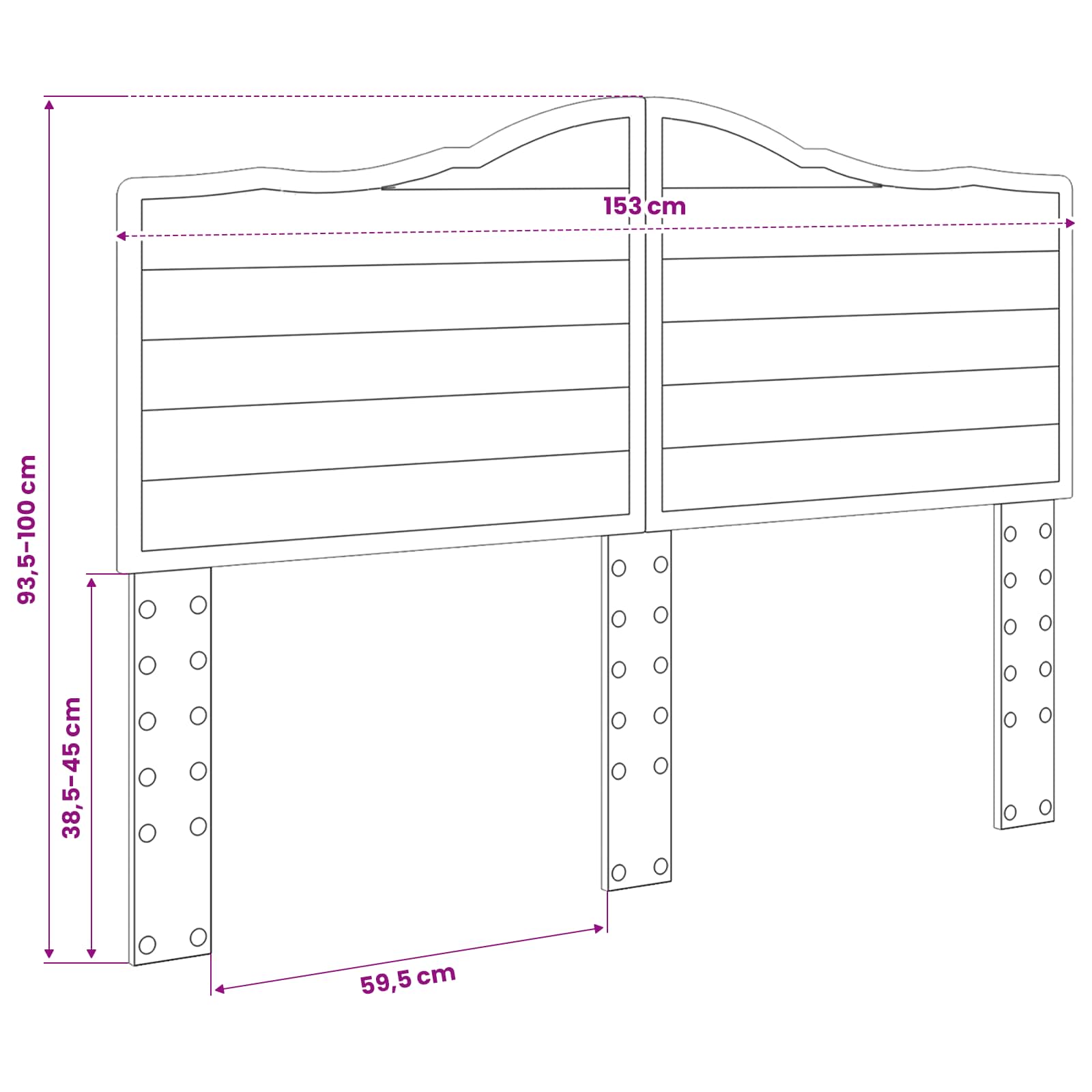 Headboard Sonoma Oak Engineered wood