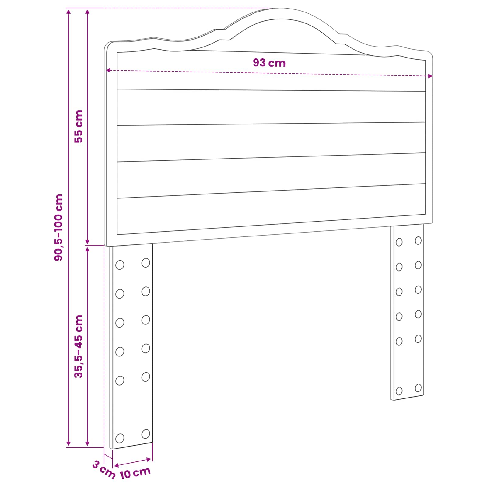 Headboard Sonoma Oak Engineered wood