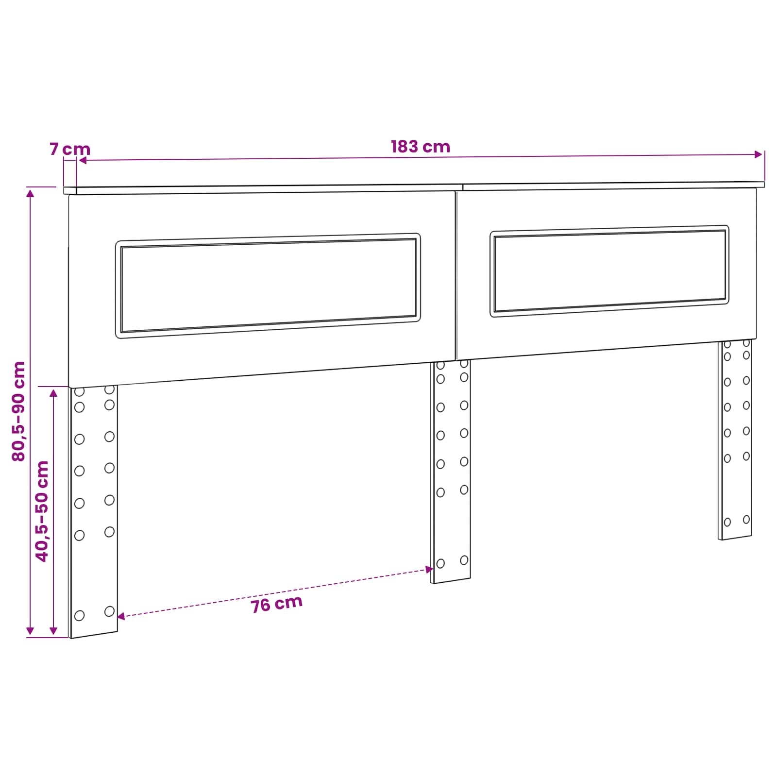 Headboard Sonoma Oak Engineered wood