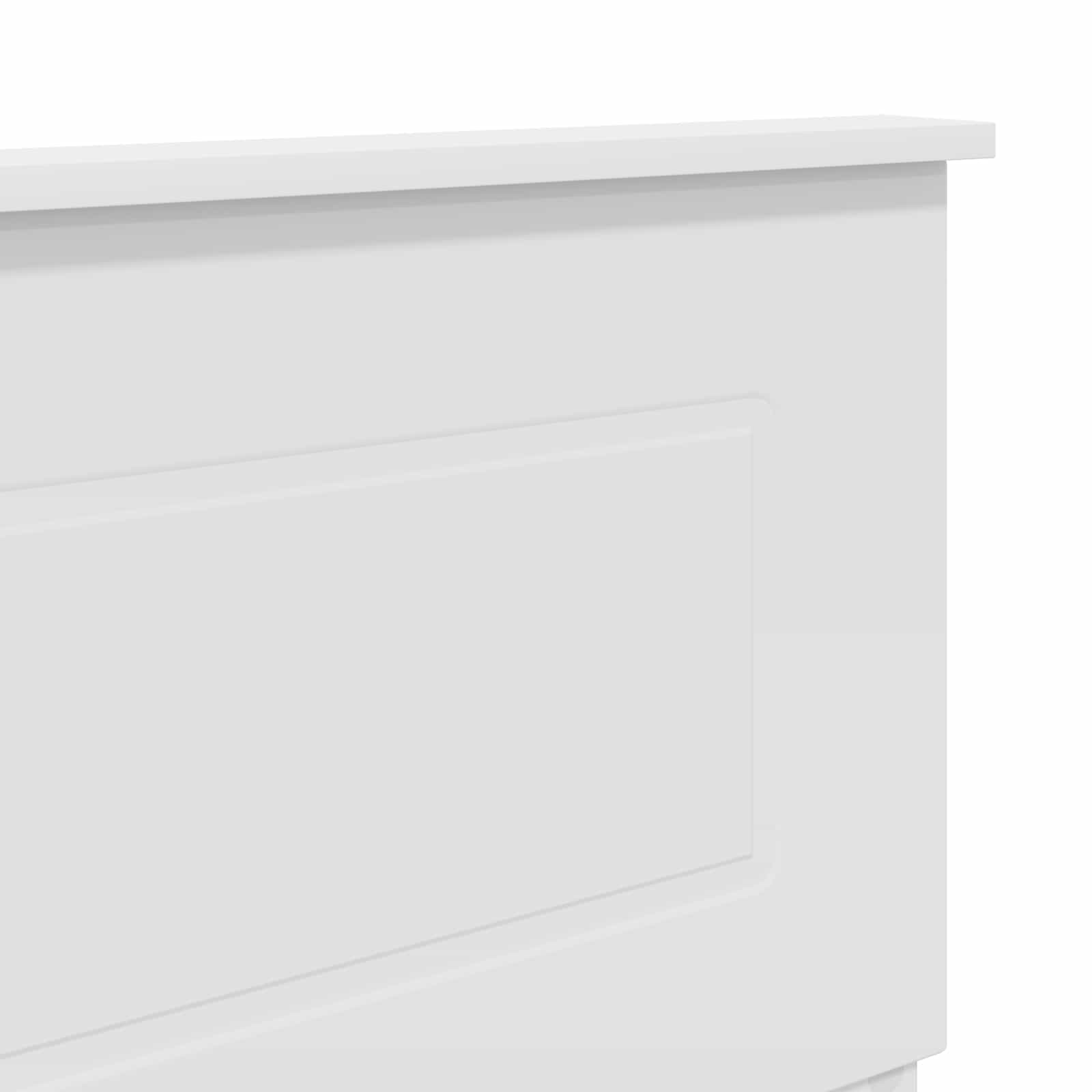 Headboard White 135 cm Engineered wood
