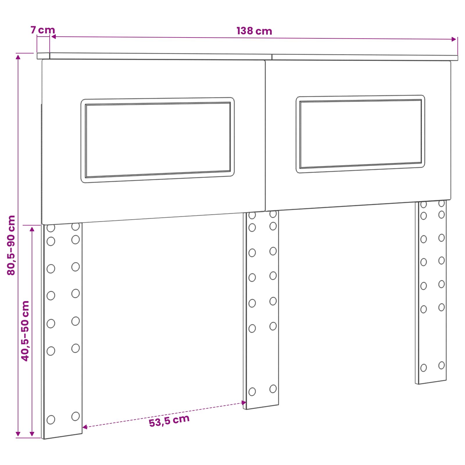 Headboard White Engineered wood