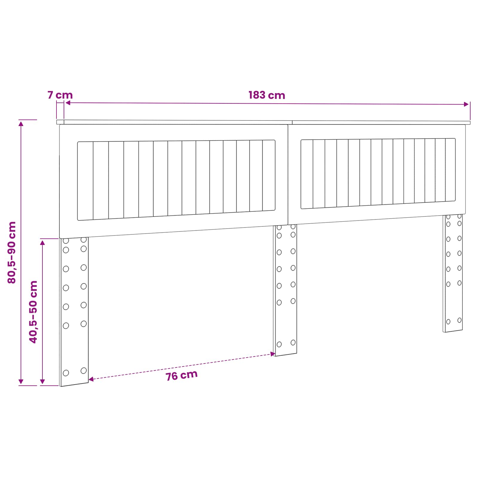 Headboard Sonoma Oak Engineered wood