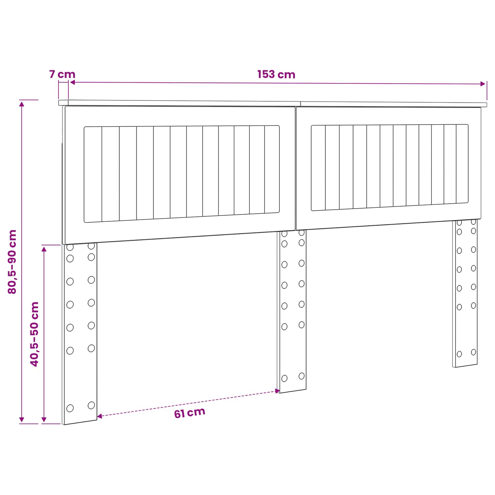 Headboard White Engineered wood