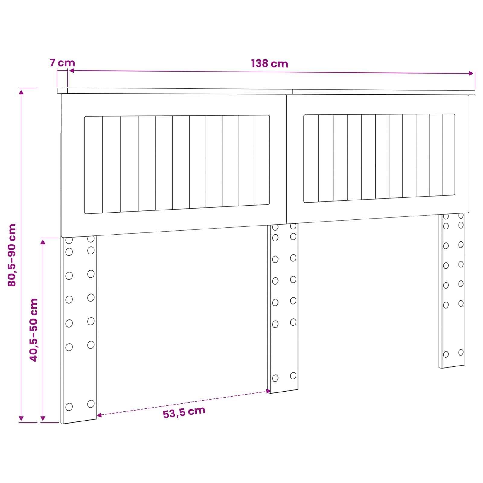 Headboard Sonoma Oak Engineered wood