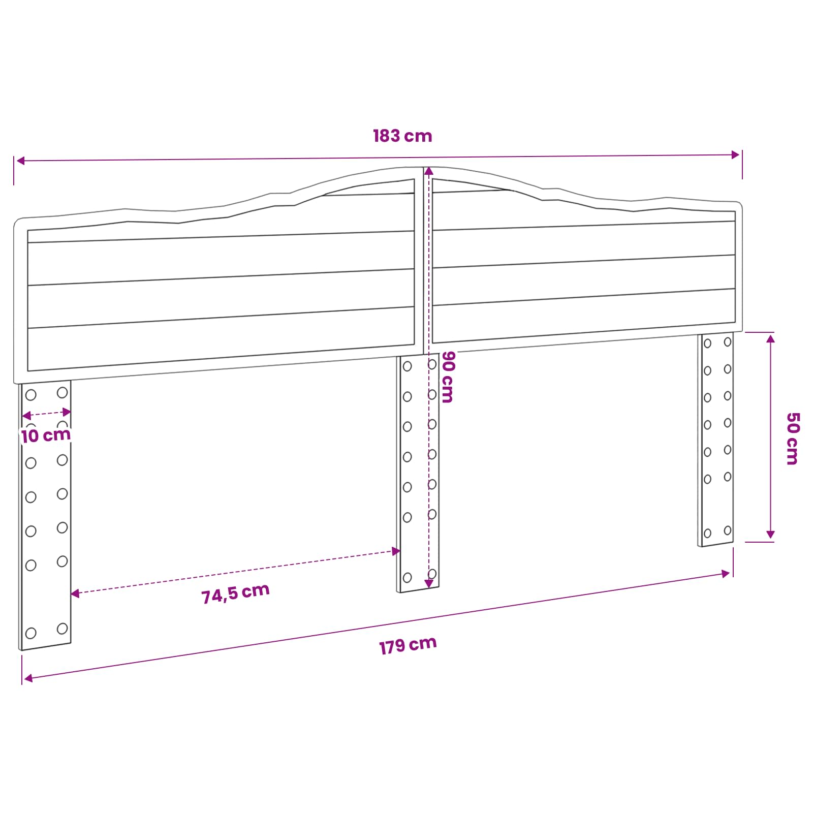 Headboard White Engineered wood
