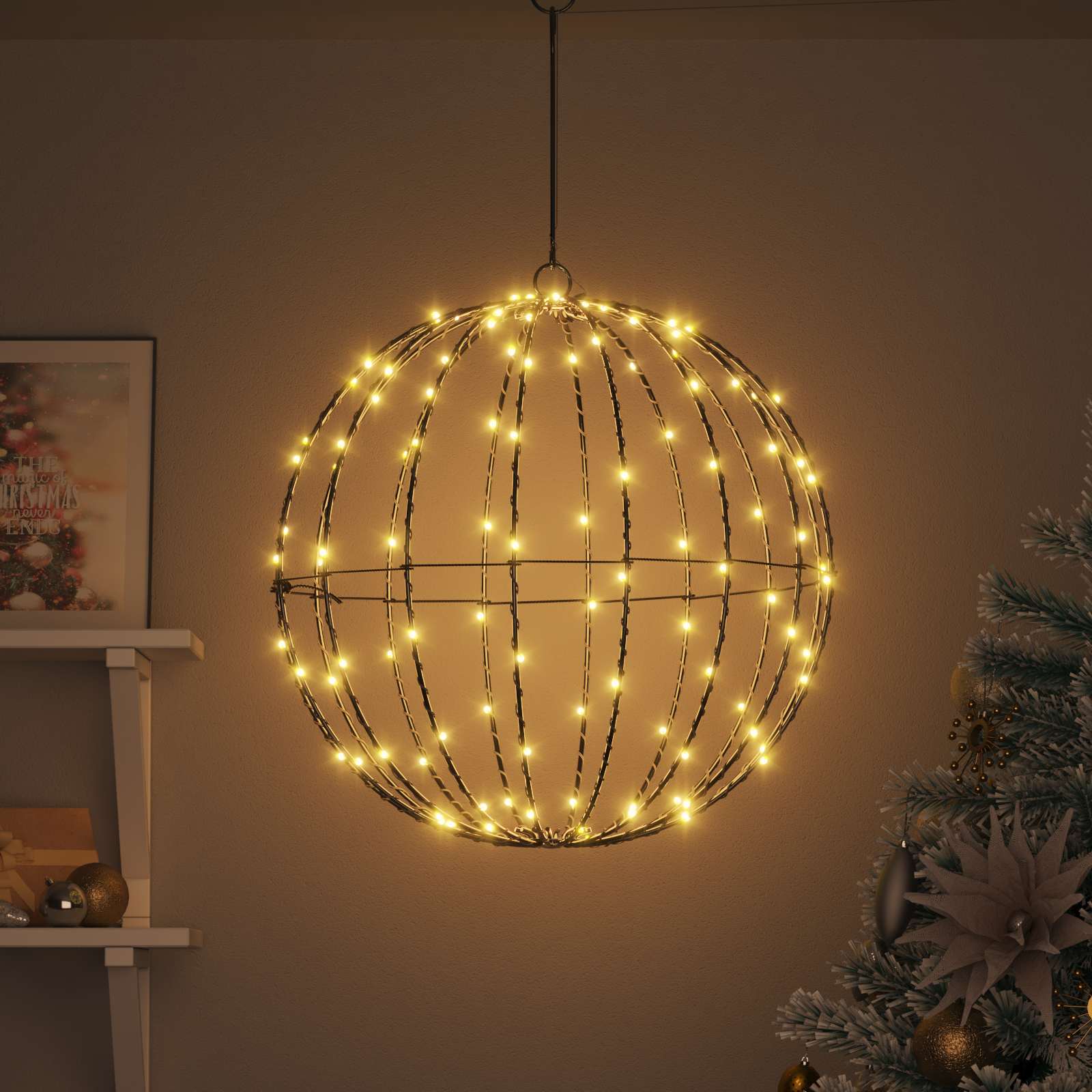 Ball Warm white 50 x 50 x 52 cm Metal 160 LEDs