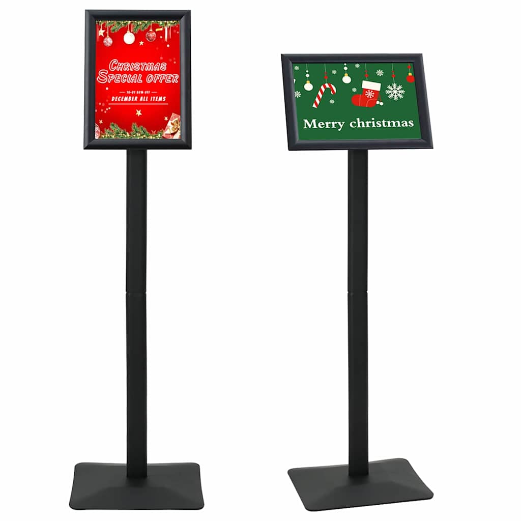 Pedestal Poster Stand A4 Cast Iron Black