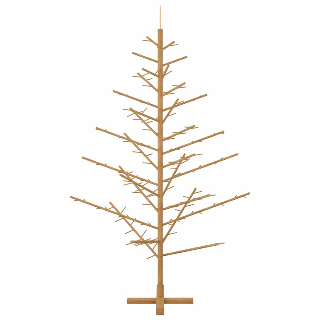 Wooden Christmas Tree with Stand Brown 180 cm Solid pine wood