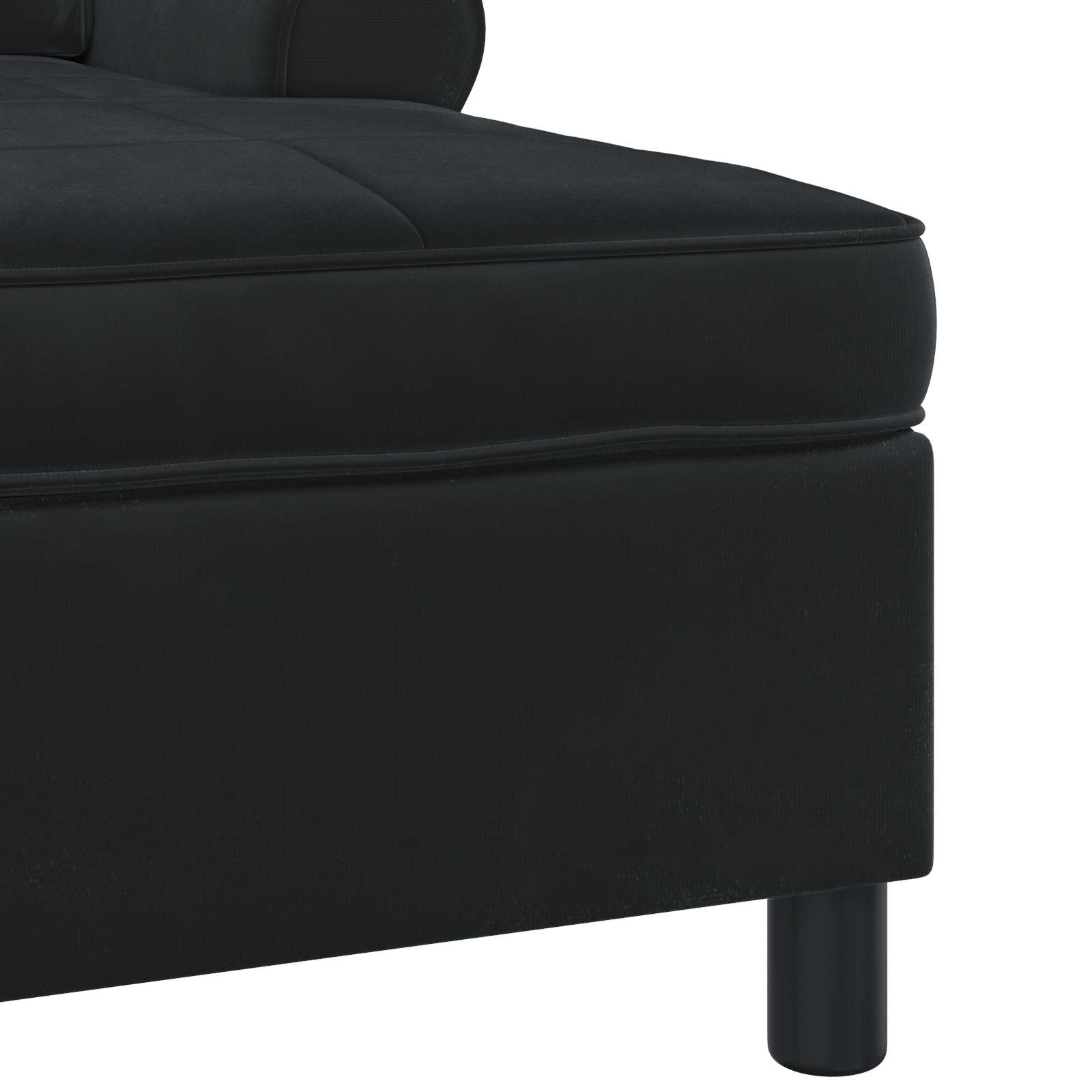 Lounge Chair with Cushion Black 91 x 157 x 91 cm Velvet