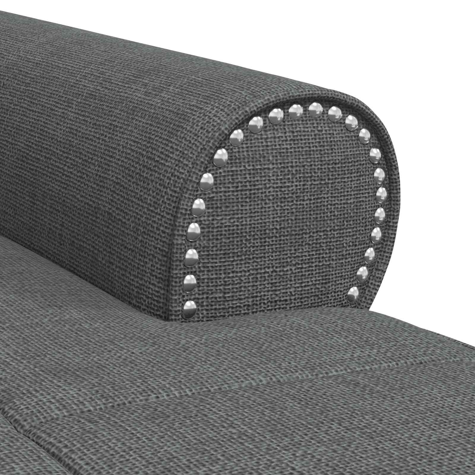 Lounge Chair with Cushion Dark Grey 91 x 157 x 91 cm Fabric