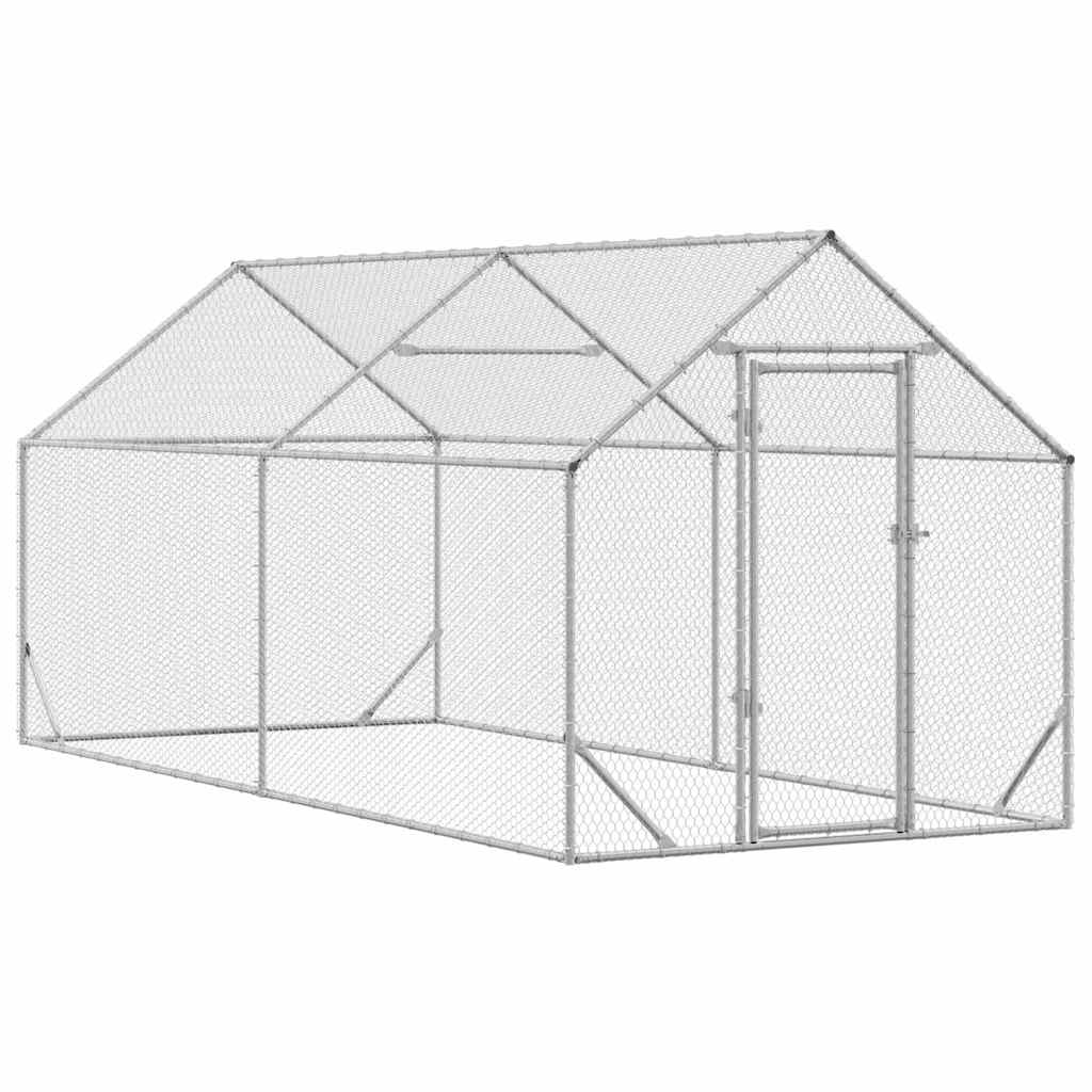 Chicken Cage Silver 400 x 170 x 177 cm Galvanised Steel